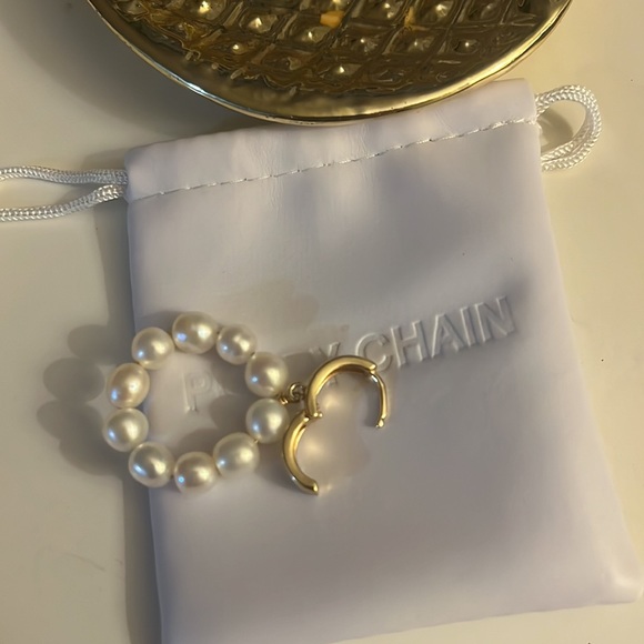 Pearl Hoop Earrings - Picture 4 of 9